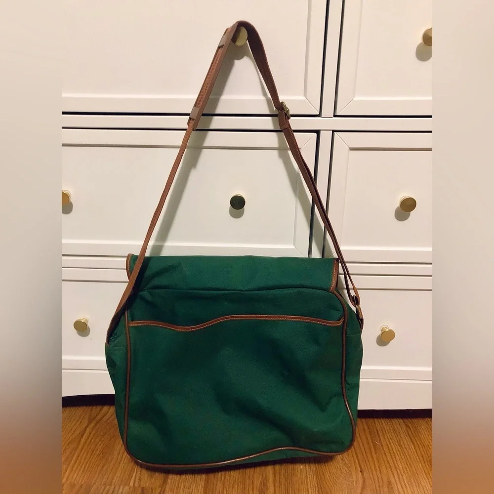 Vintage Polo Ralph Lauren Messenger Bag with Leather Trim